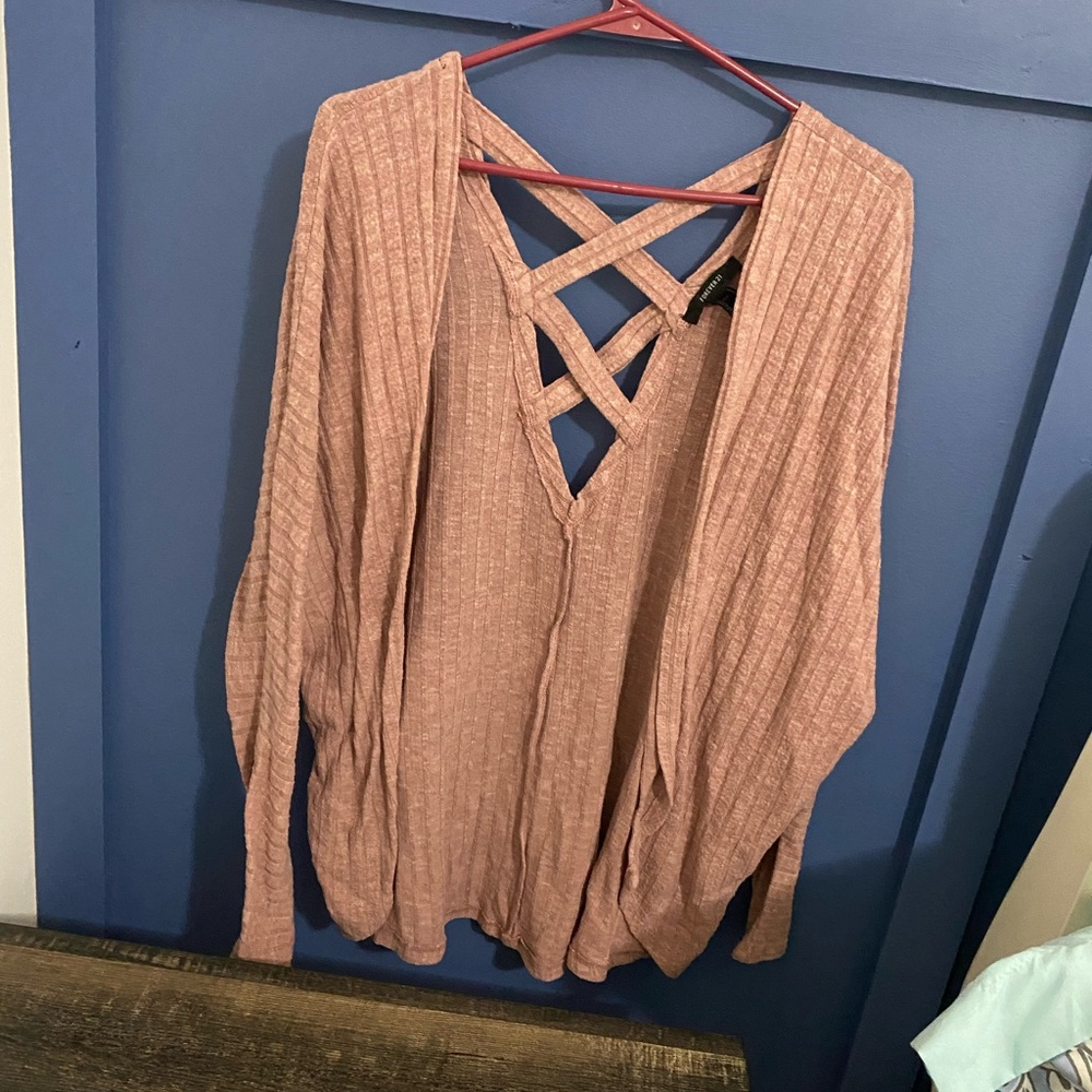 Pink Cutout Cardigan